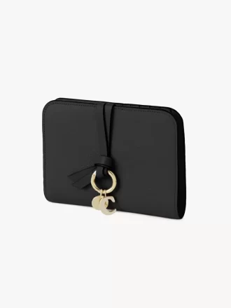 Alphabet bifold wallet in grained leather