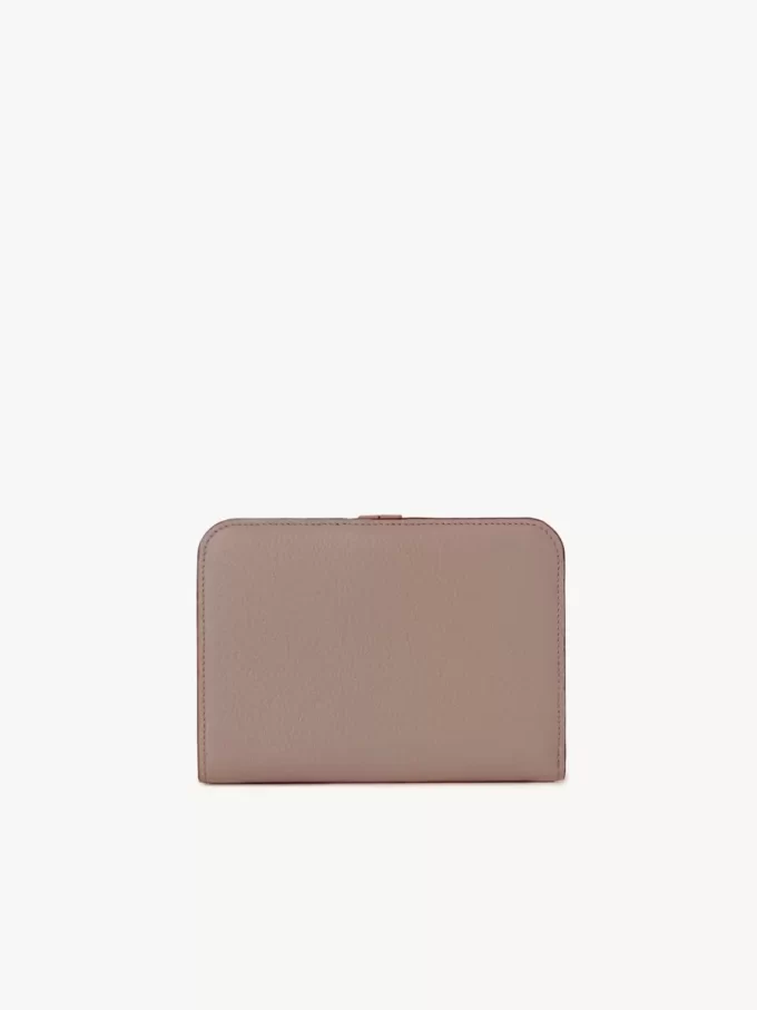 Alphabet bifold wallet in grained leather