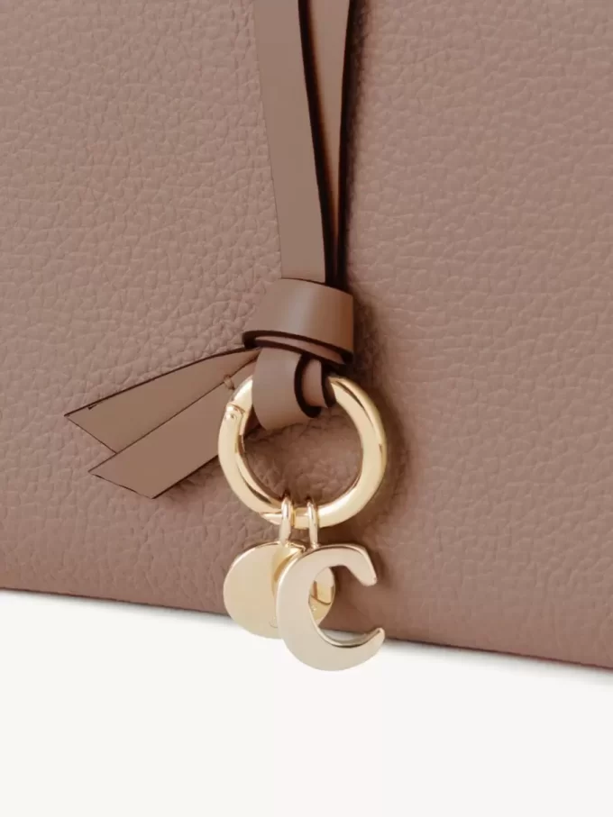 Alphabet bifold wallet in grained leather