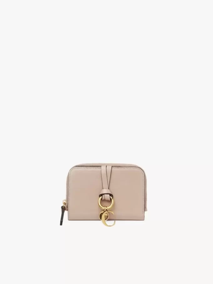 Alphabet bifold wallet in shiny leather