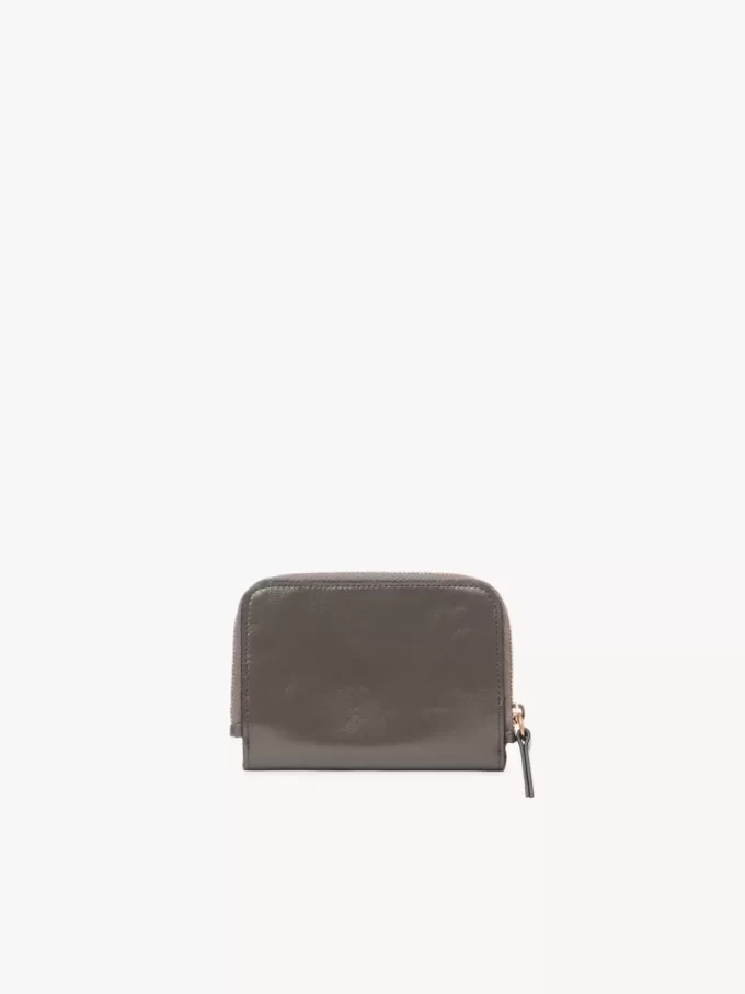 Alphabet bifold wallet in shiny leather