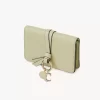 Alphabet card holder in grained leather