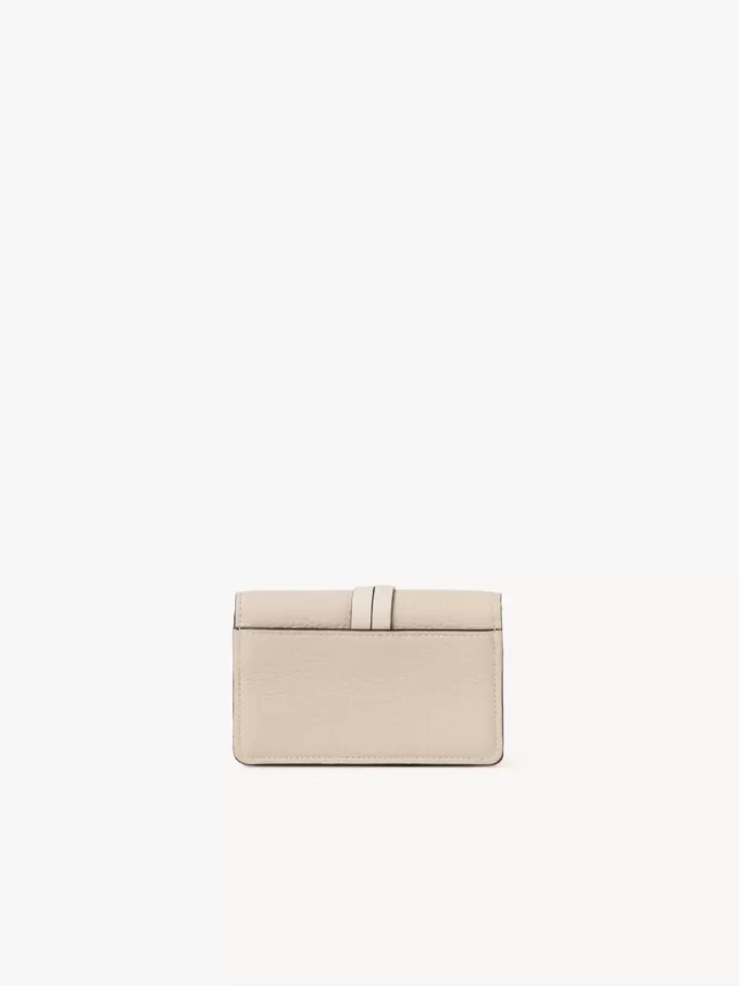 Alphabet card holder in grained leather