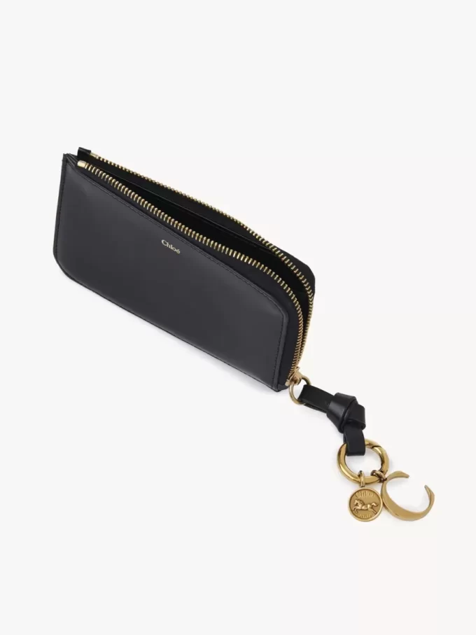 Alphabet purse in shiny leather