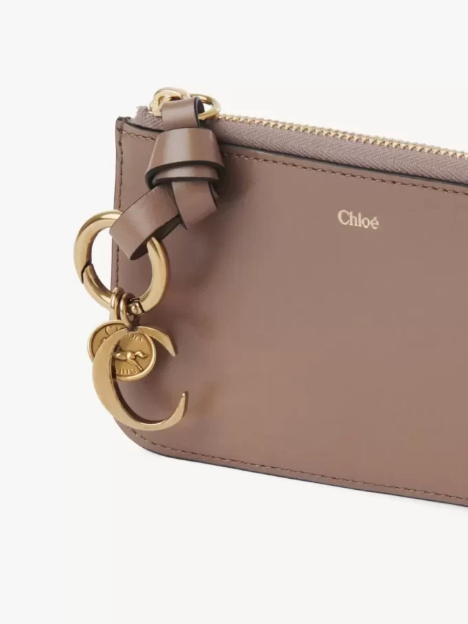 Alphabet purse in shiny leather