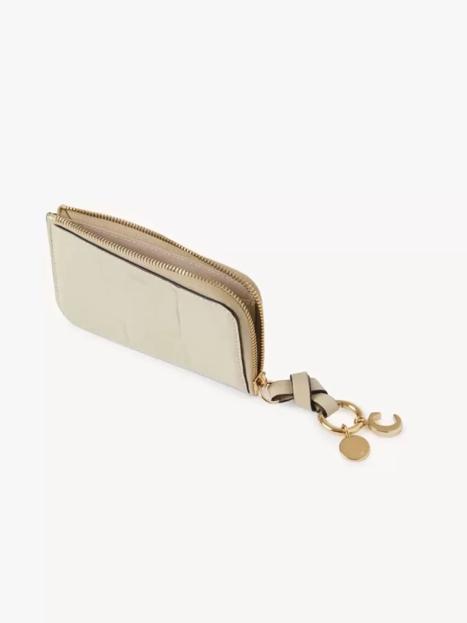 Alphabet wallet in croco-effect leather