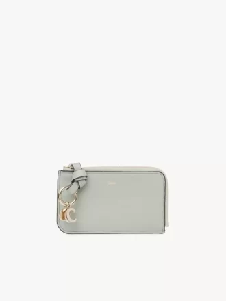 Alphabet wallet in grained leather