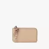 Alphabet wallet in grained leather