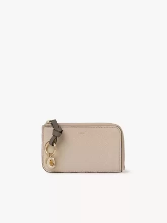 Alphabet wallet in grained leather