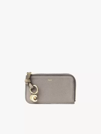 Alphabet wallet in grained leather