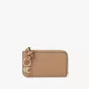 Alphabet wallet in grained leather
