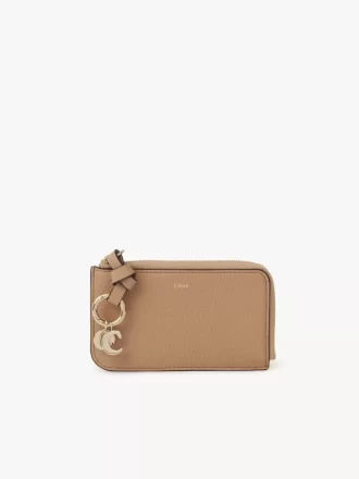 Alphabet wallet in grained leather