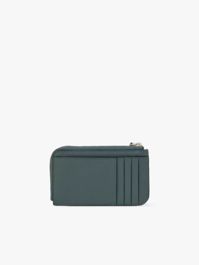 Alphabet wallet in grained leather