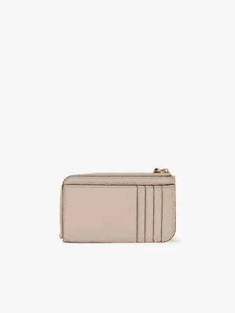Alphabet wallet in grained leather
