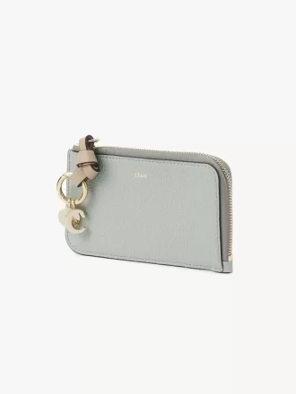 Alphabet wallet in grained leather