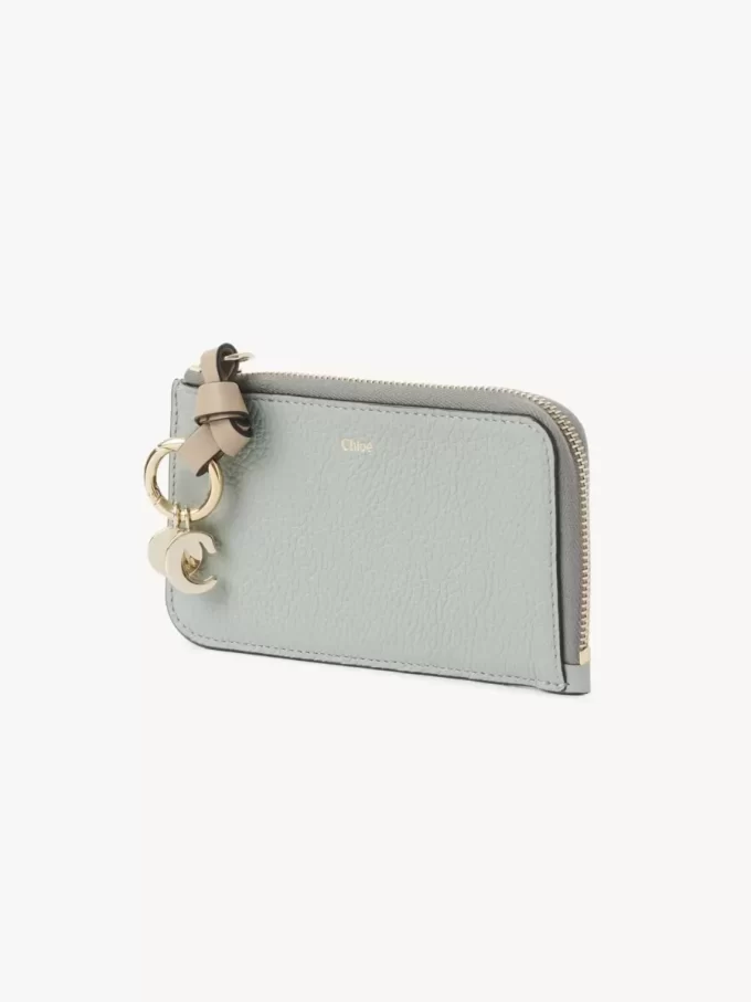 Alphabet wallet in grained leather