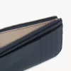 Alphabet wallet in grained leather