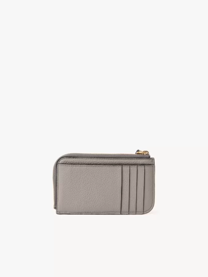 Alphabet wallet in grained leather