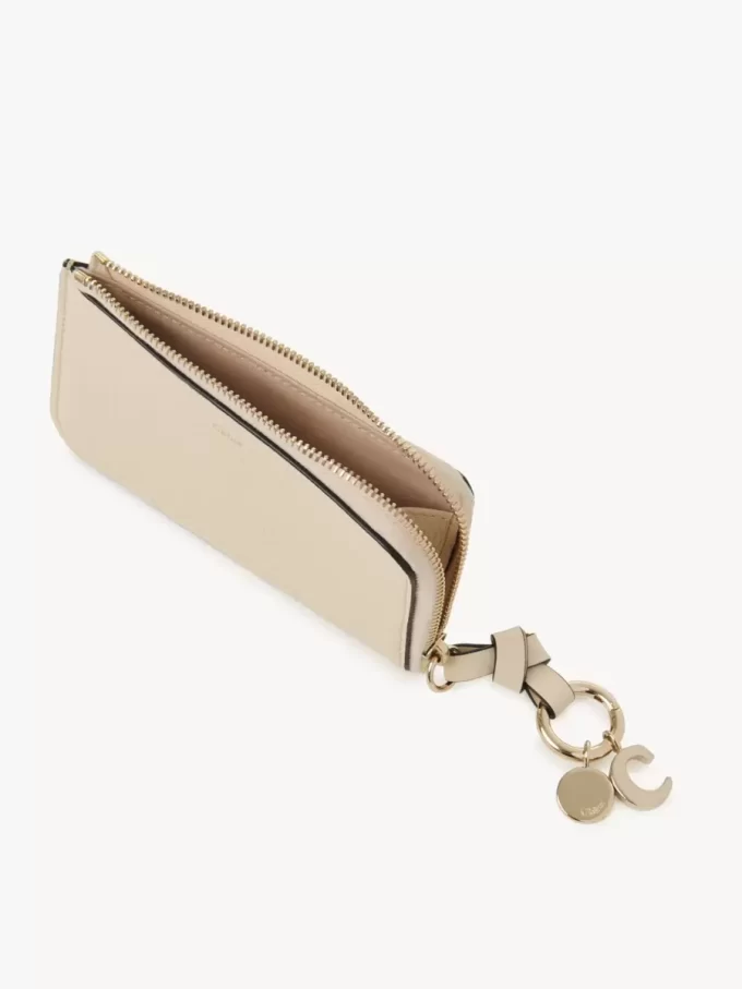 Alphabet wallet in grained leather