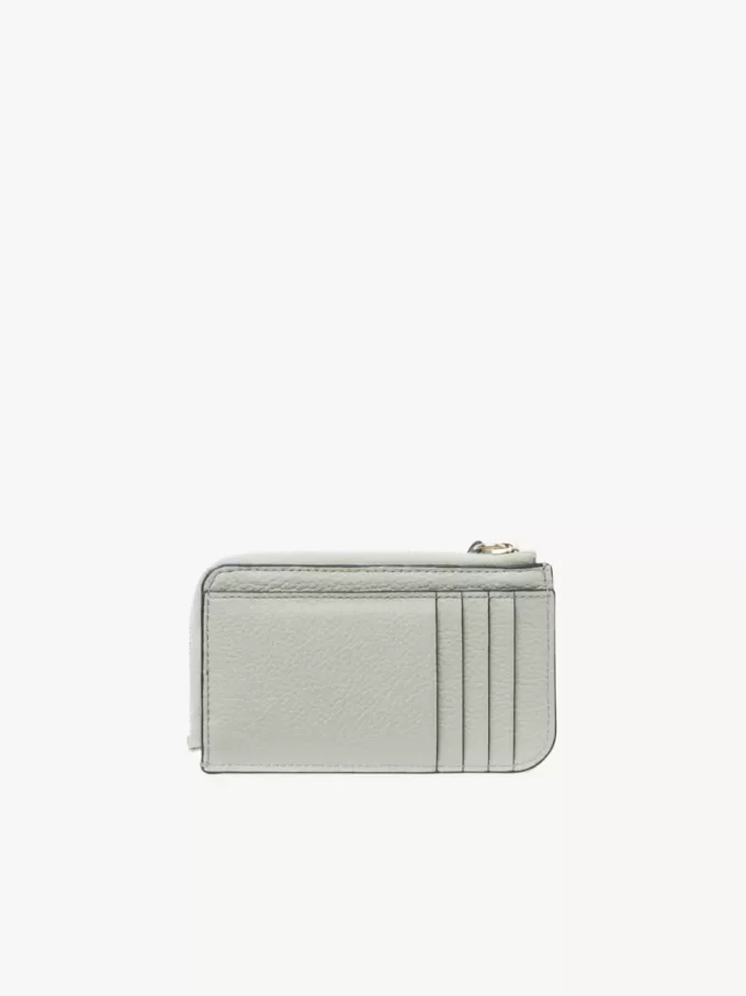 Alphabet wallet in grained leather