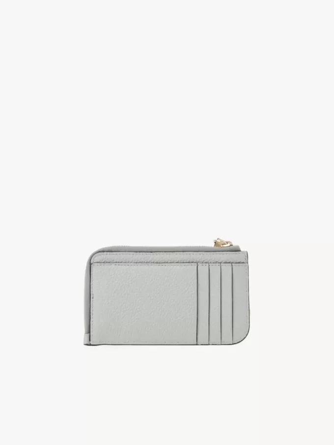 Alphabet wallet in grained leather