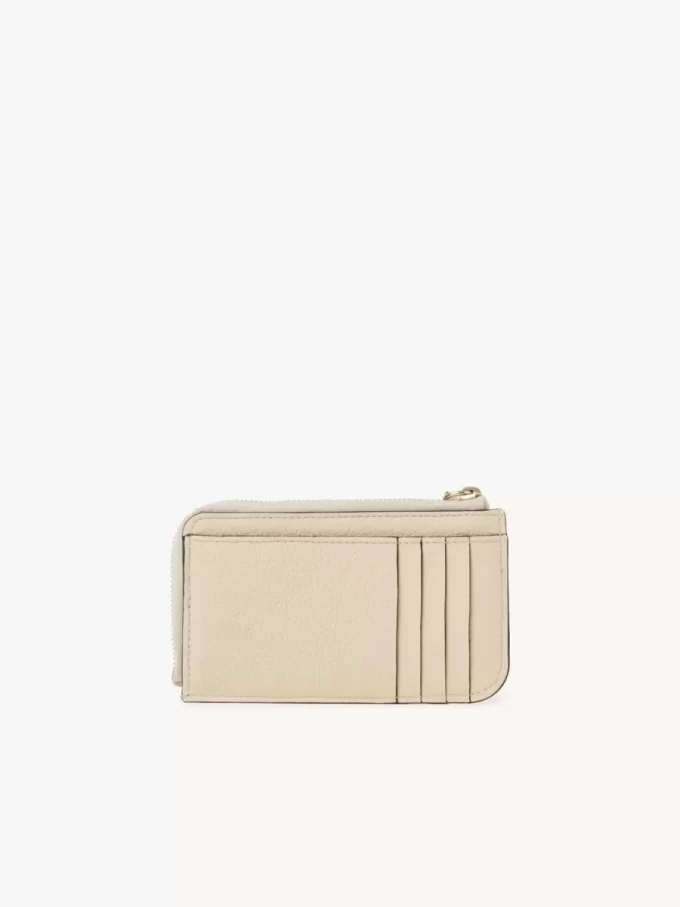 Alphabet wallet in grained leather