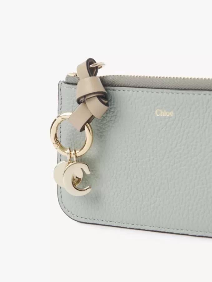 Alphabet wallet in grained leather