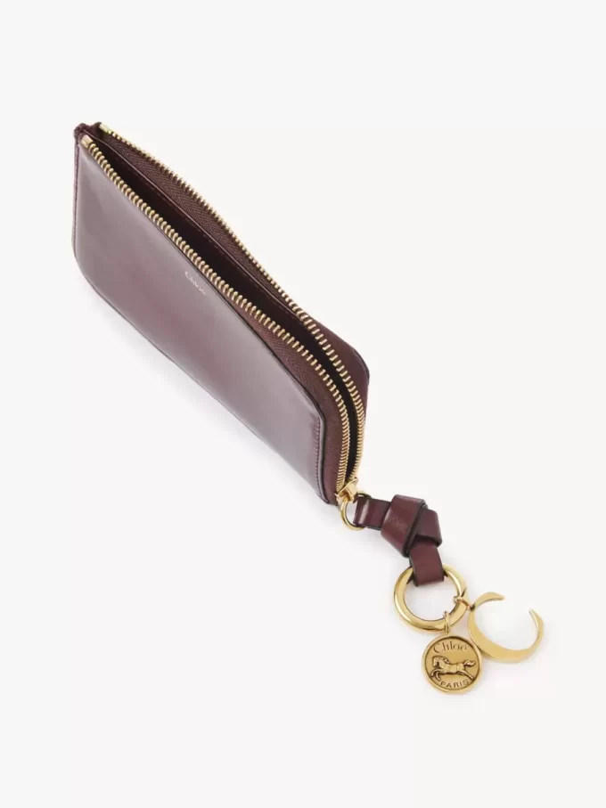 Alphabet wallet in shiny leather