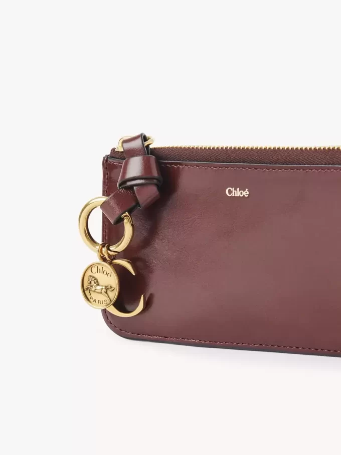 Alphabet wallet in shiny leather