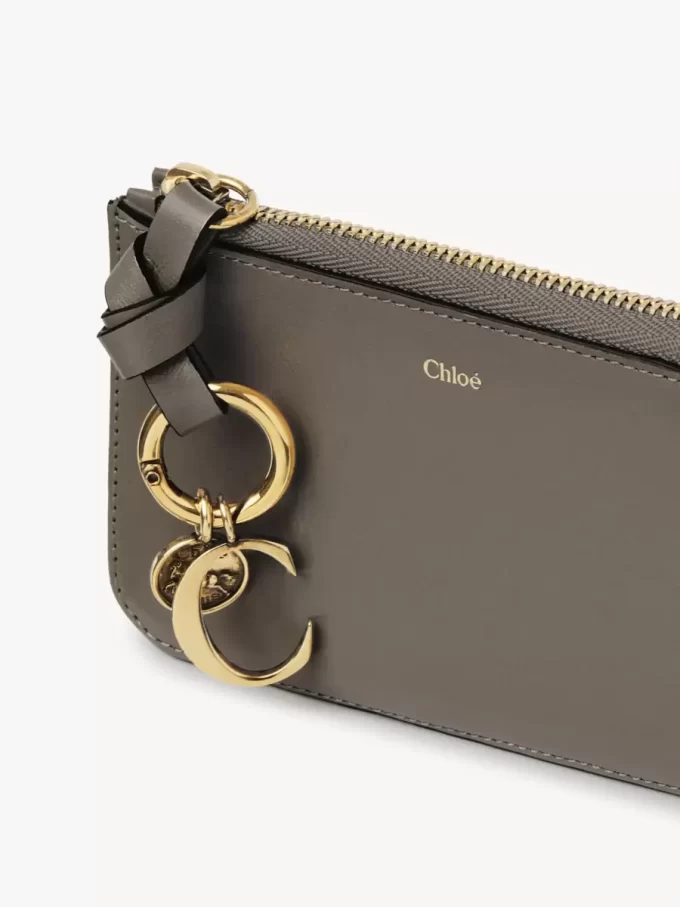 Alphabet wallet in shiny leather