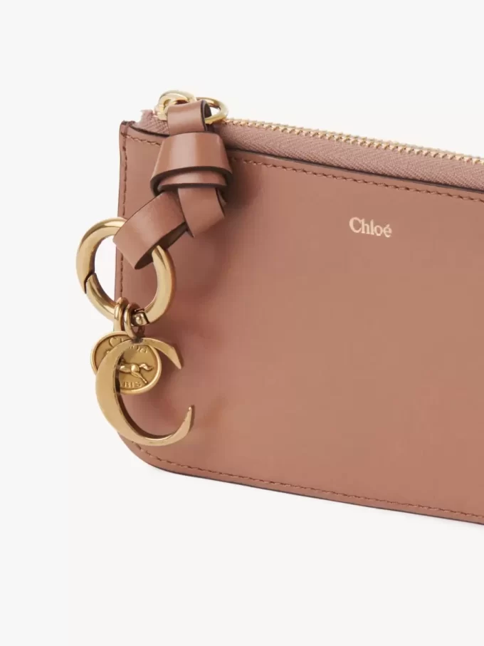 Alphabet wallet in shiny leather