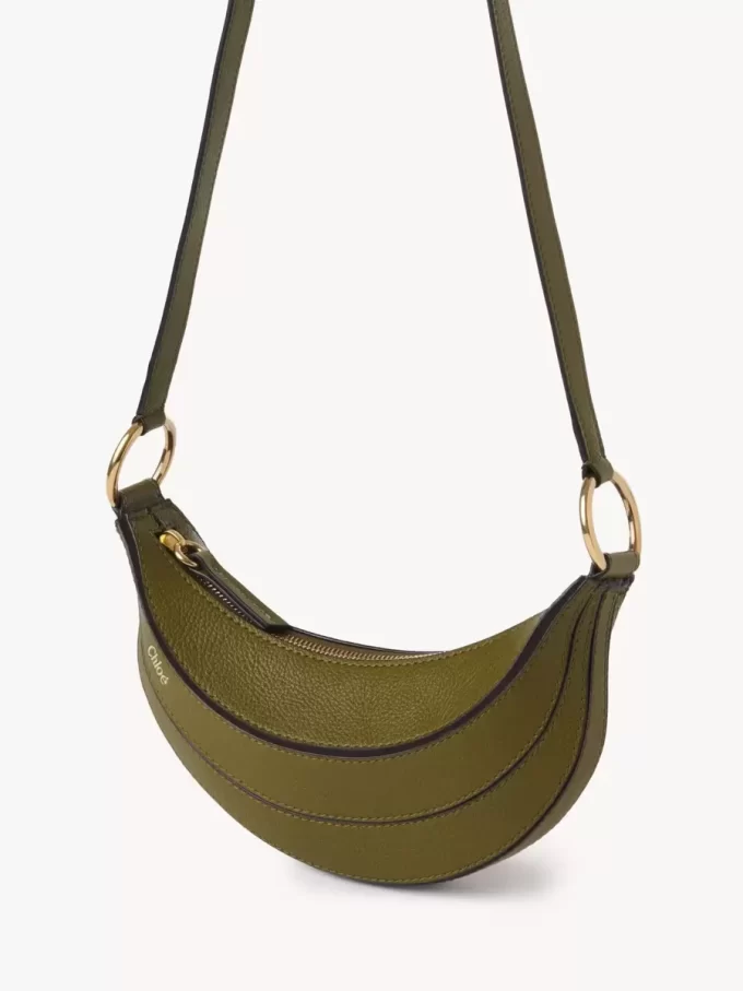 Banana cross-body bag in grained leather
