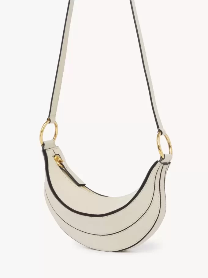 Banana cross-body bag in grained leather