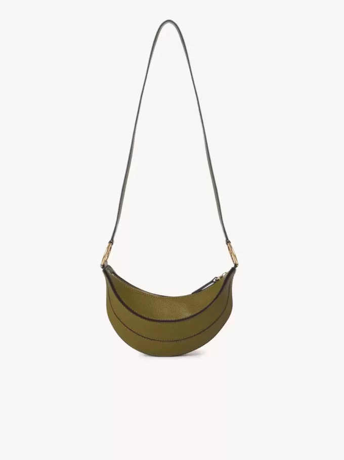 Banana cross-body bag in grained leather