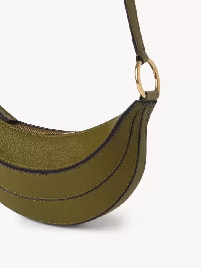 Banana cross-body bag in grained leather