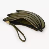 Banana flat pouch in grained leather