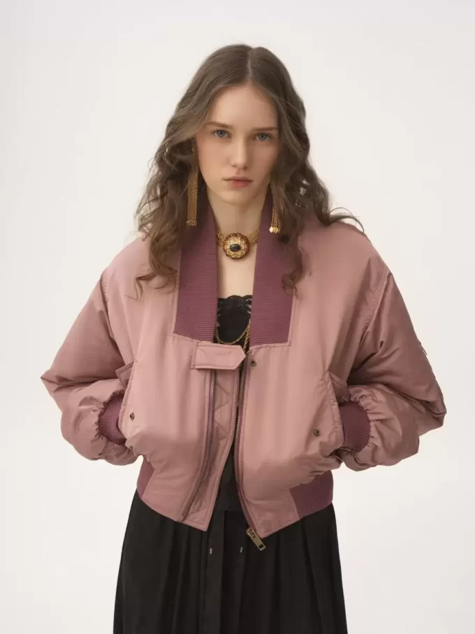 Bomber jacket in nylon