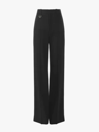 Boyish tailored pants in wool grain de poudre
