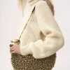 Chain Horse shoulder bag in beaded suede leather