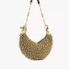 Chain Horse shoulder bag in beaded suede leather