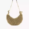 Chain Horse shoulder bag in beaded suede leather
