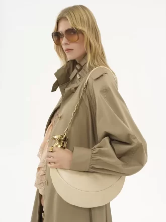 Chain Horse shoulder bag in grained leather