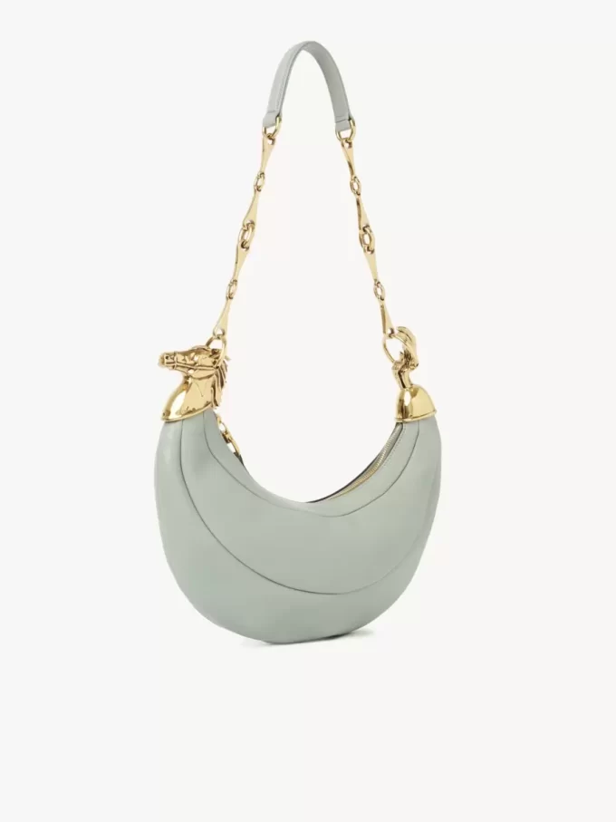 Chain Horse shoulder bag in grained leather