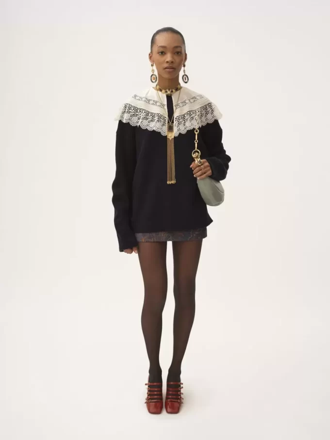 Chain Horse shoulder bag in grained leather