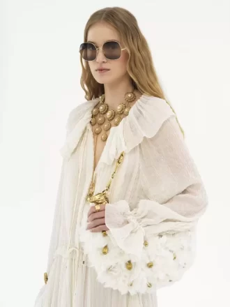 Chain Horse shoulder bag in shearling