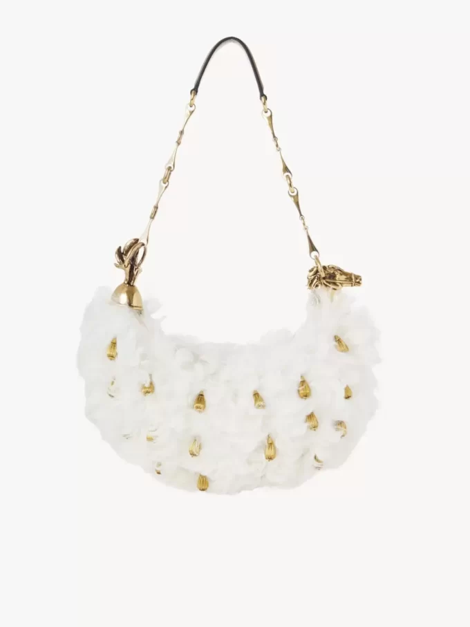 Chain Horse shoulder bag in shearling