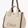 Chloé Carry tote bag in raffia-effect fibers