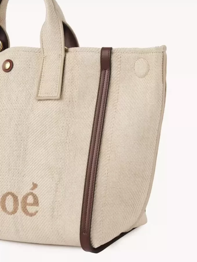 Chloé Carry tote bag in raffia-effect fibers