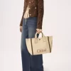 Chloé Carry tote bag in raffia-effect fibers