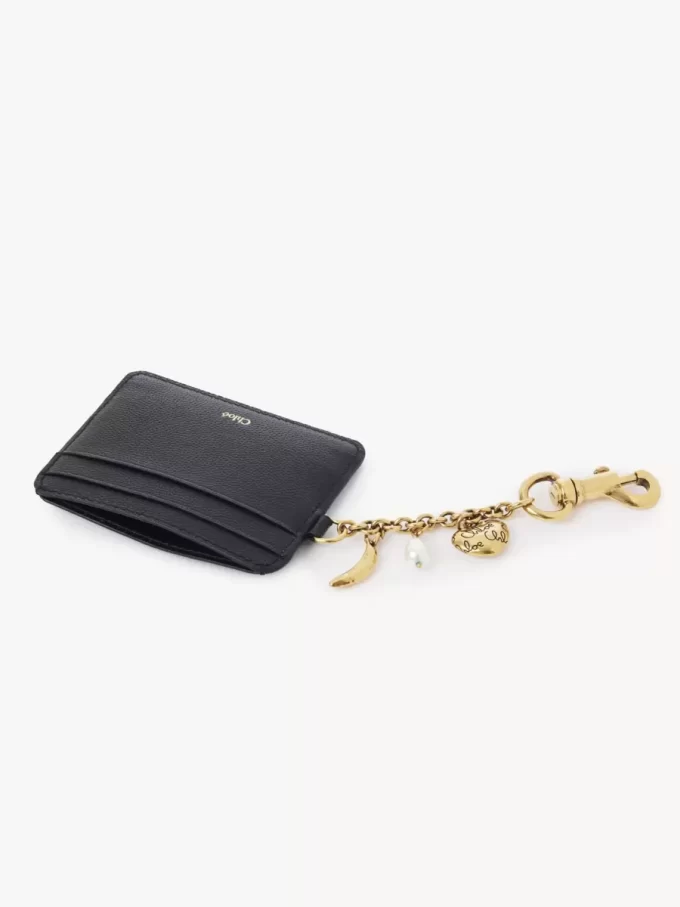 Chloé Charms card holder in grained leather